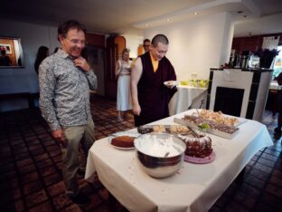 Thaye Dorje, His Holiness the 17th Gyalwa Karmapa, visited the Schwarzenberg Buddhist Centre, Germany. Photo: Tokpa Korlo.