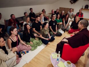 Thaye Dorje, His Holiness the 17th Gyalwa Karmapa, visited the Schwarzenberg Buddhist Centre, Germany. Photo: Tokpa Korlo.