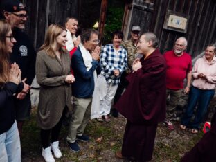 Thaye Dorje, His Holiness the 17th Gyalwa Karmapa, visited the Schwarzenberg Buddhist Centre, Germany. Photo: Tokpa Korlo.