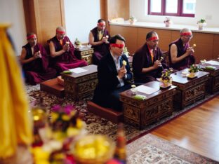 Thaye Dorje, His Holiness the 17th Gyalwa Karmapa, receives empowerments from His Eminence Luding Khen Rinpoche in Singapore, October 2026