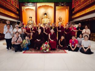 Thaye Dorje, His Holiness the 17th Gyalwa Karmapa, receives empowerments from His Eminence Luding Khen Rinpoche in Singapore, October 2026