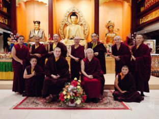 Thaye Dorje, His Holiness the 17th Gyalwa Karmapa, receives empowerments from His Eminence Luding Khen Rinpoche in Singapore, October 2026