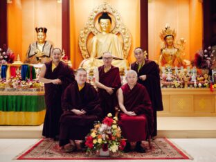 Thaye Dorje, His Holiness the 17th Gyalwa Karmapa, receives empowerments from His Eminence Luding Khen Rinpoche in Singapore, October 2026