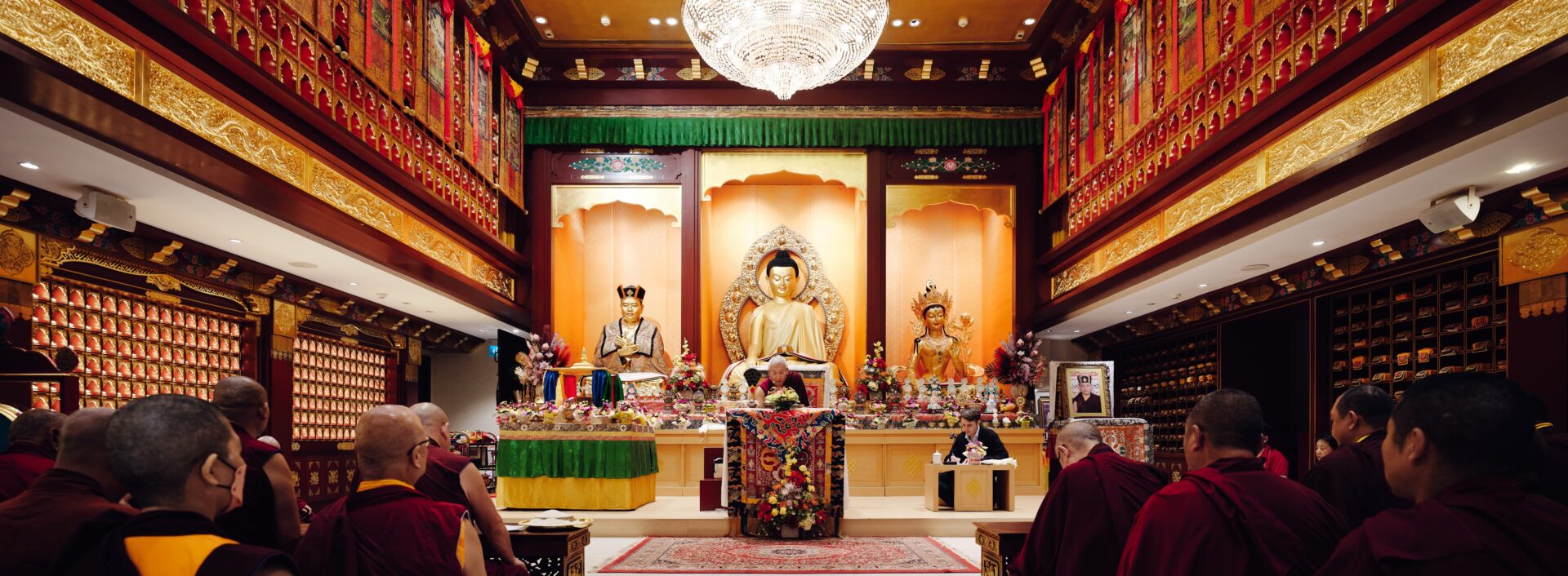 Thaye Dorje, His Holiness the 17th Gyalwa Karmapa, receives empowerments from His Eminence Luding Khen Rinpoche in Singapore, October 2026