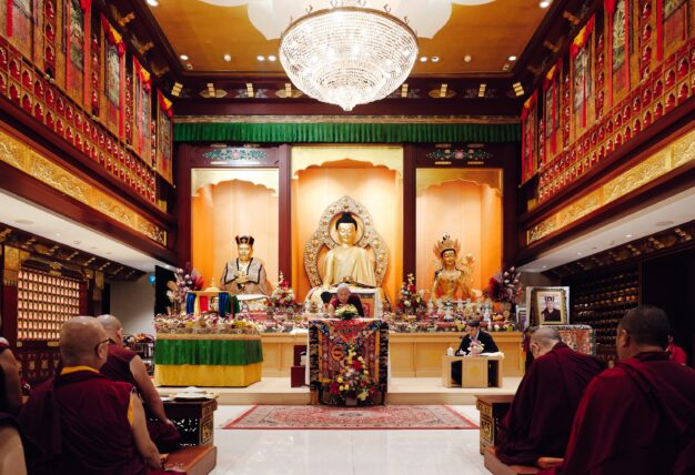 Thaye Dorje, His Holiness the 17th Gyalwa Karmapa, receives empowerments from His Eminence Luding Khen Rinpoche in Singapore, October 2026
