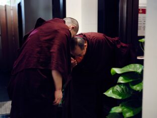Thaye Dorje, His Holiness the 17th Gyalwa Karmapa, receives empowerments from His Eminence Luding Khen Rinpoche in Singapore, October 2026
