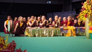 A puja for the deceased, Hong Kong, led by Thaye Dorje, His Holiness the 17th Gyalwa Karmapa