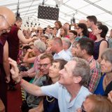 Thaye Dorje, His Holiness the 17th Gyalwa Karmapa, gives the empowerment of Chenresig to over 6,000 students at the Europe Center in Germany.