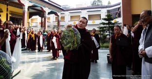 Long life prayer for Thaye Dorje, His Holiness the 17th Gyalwa Karmapa, and Professor Sempa Dorje, on Guru Rinpoche day at Karmapa International Buddhist Institute (KIBI), Delhi