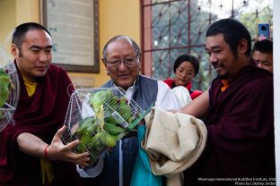 Long life prayer for Thaye Dorje, His Holiness the 17th Gyalwa Karmapa, and Professor Sempa Dorje, on Guru Rinpoche day at Karmapa International Buddhist Institute (KIBI), Delhi