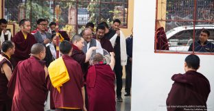 Long life prayer for Thaye Dorje, His Holiness the 17th Gyalwa Karmapa, and Professor Sempa Dorje, on Guru Rinpoche day at Karmapa International Buddhist Institute (KIBI), Delhi