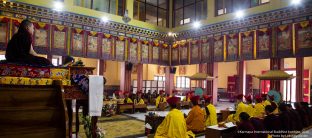 Long life prayer for Thaye Dorje, His Holiness the 17th Gyalwa Karmapa, and Professor Sempa Dorje, on Guru Rinpoche day at Karmapa International Buddhist Institute (KIBI), Delhi