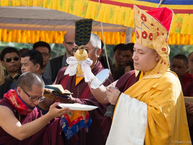 Inauguration ceremonies for the Karmapa Center for Education. Photo / Thule Jug