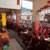 Thaye Dorje, His Holiness the 17th Gyalwa Karmapa, giving the Amithayus (Buddha of Long Life) empowerment at Lama Yuru. Photo / Magda Jungowska
