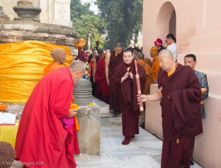 Thaye Dorje, His Holiness the 17th Gyalwa Karmapa, at the Kagyu Monlam in Bodh Gaya, 6–23 December 2017