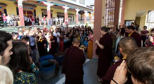 Traditional life release at the Karmapa International Buddhist Institute