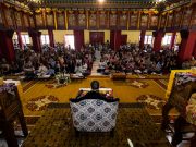 Thaye Dorje, His Holiness the 17th Gyalwa Karmapa, teaching at the KIBI Public Course in 2018