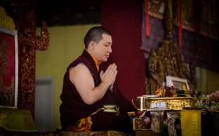 Thaye Dorje, His Holiness the 17th Gyalwa Karmapa, at the KIBI Public Course