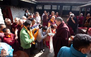 Karmapa visited the retreat centre at Pharping and various local holy sites