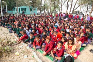 Pupils at the Bodhi Tree School in Bodh Gaya