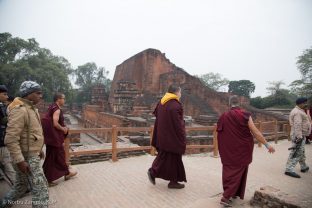 Thaye Dorje, His Holiness the 17th Gyalwa Karmapa, made a pilgrimage to the site of the ancient Buddhist University of Nalanda