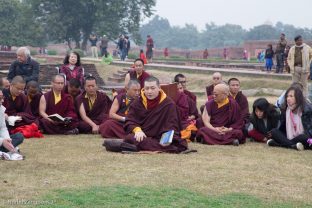 Thaye Dorje, His Holiness the 17th Gyalwa Karmapa, made a pilgrimage to the site of the ancient Buddhist University of Nalanda