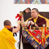 Thaye Dorje, His Holiness the 17th Gyalwa Karmapa, gives the empowerment of Chenresig to over 6,000 students at the Europe Center in Germany.