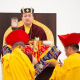 Thaye Dorje, His Holiness the 17th Gyalwa Karmapa, gives the empowerment of Chenresig to over 6,000 students at the Europe Center in Germany.