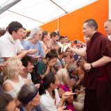 Thaye Dorje, His Holiness the 17th Gyalwa Karmapa, gives the empowerment of Chenresig to over 6,000 students at the Europe Center in Germany.