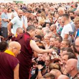 Thaye Dorje, His Holiness the 17th Gyalwa Karmapa, gives the empowerment of Chenresig to over 6,000 students at the Europe Center in Germany.