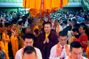 Thaye Dorje, His Holiness the 17th Gyalwa Karmapa, visits Indonesia in November 2019