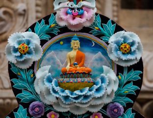 Thaye Dorje, His Holiness the 17th Gyalwa Karmapa, presides over prayers on the opening day of the Kagyu Monlam in Bodh Gaya, India, in December 2019 (Photo/Norbu Zangpo)