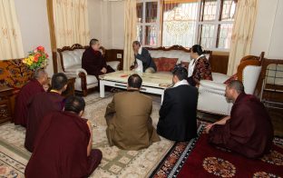 Thaye Dorje, His Holiness the 17th Gyalwa Karmapa, on day two of the 2019 Kagyu Monlam, Bodh Gaya, India, December 2019 (Photo/Norbu Zangpo)