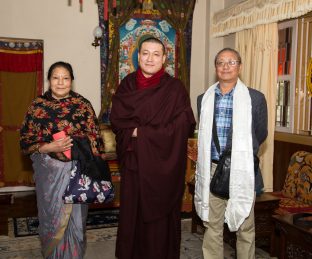 Thaye Dorje, His Holiness the 17th Gyalwa Karmapa, on day two of the 2019 Kagyu Monlam, Bodh Gaya, India, December 2019 (Photo/Norbu Zangpo)