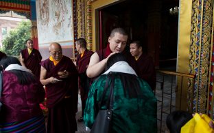 Thaye Dorje, His Holiness the 17th Gyalwa Karmapa, on day two of the 2019 Kagyu Monlam, Bodh Gaya, India, December 2019 (Photo/Norbu Zangpo)