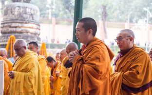 Thaye Dorje, His Holiness the 17th Gyalwa Karmapa, on day two of the 2019 Kagyu Monlam, Bodh Gaya, India, December 2019 (Photo/Norbu Zangpo)