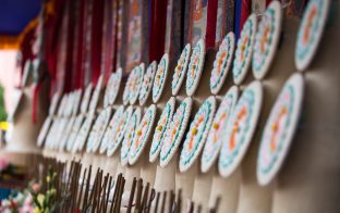 Thaye Dorje, His Holiness the 17th Gyalwa Karmapa, on day two of the 2019 Kagyu Monlam, Bodh Gaya, India, December 2019 (Photo/Norbu Zangpo)