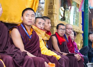 Thaye Dorje, His Holiness the 17th Gyalwa Karmapa, on day two of the 2019 Kagyu Monlam, Bodh Gaya, India, December 2019 (Photo/Norbu Zangpo)