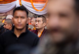 Thaye Dorje, His Holiness the 17th Gyalwa Karmapa, on day three of the 2019 Kagyu Monlam, Bodh Gaya, India, December 2019 (Photo/Norbu Zangpo)