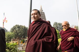 On day four of the 2019 Kagyu Monlam, Thaye Dorje, His Holiness the 17th Gyalwa Karmapa, visited the private residence of His Eminence Luding Khenchen Rinpoche (Photo/Norbu Zangpo)