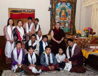 Thaye Dorje, His Holiness the 17th Gyalwa Karmapa, gives a Chenresig empowerment at Karma Temple, Bodh Gaya, India, December 2019. Photo / Norbu Zangpo