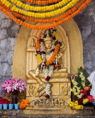 Thaye Dorje, His Holiness the 17th Gyalwa Karmapa, presides over aspiration prayers on the final day of the 2019 Kagyu Monlam, Bodh Gaya, India. Photo / Norbu Zangpo