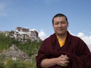 Thaye Dorje, His Holiness the 17th Gyalwa Karmapa, visits the Pothang of Matho Sakya monastery. Photo / Magda Jungowska.