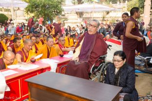 Mipham Rinpoche and Mayum at the Kagyu Monlam in Bodh Gaya, December 2017