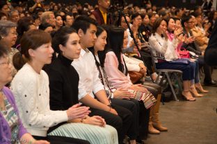 Karmapa's wife Sangyumla Rinchen Yangzom and members of her family attend the Chenresig empowerment in Hong Kong