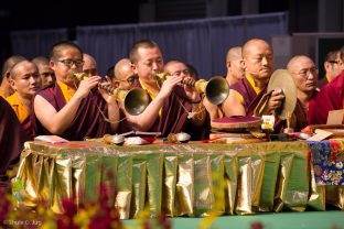 A puja for the deceased, led by Thaye Dorje, His Holiness the 17th Gyalwa Karmapa