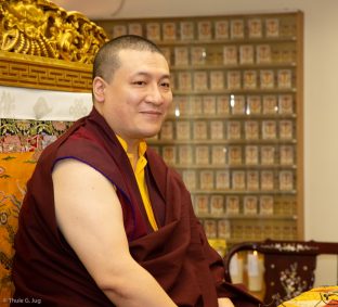 Thaye Dorje, His Holiness the 17th Gyalwa Karmapa, at the New Horizon Buddhist Association Bodhi Path Buddhist Centre in Hong Kong