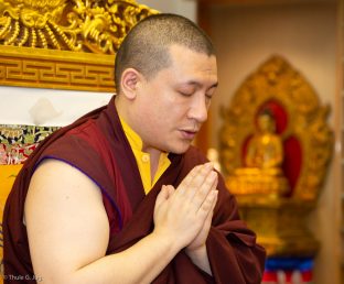 Thaye Dorje, His Holiness the 17th Gyalwa Karmapa, at the New Horizon Buddhist Association Bodhi Path Buddhist Centre in Hong Kong