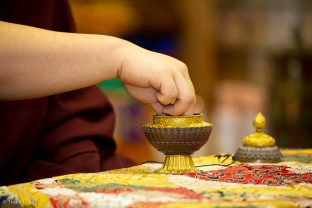 Thaye Dorje, His Holiness the 17th Gyalwa Karmapa, at the New Horizon Buddhist Association Bodhi Path Buddhist Centre in Hong Kong