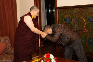 Karmapa granted several audiences to various groups and individuals for blessings and talks